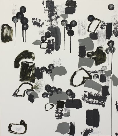 "Sublunare Welt“ Mixed Media auf FPY, 80x70 cm, 2012  Pascal Geiger, Oleksiy Koval, Kuros Nekouian, Stefan Schessl, Veronika Wenger, Daniel Worsch