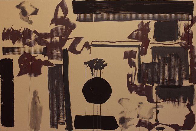 "Supralunare Welt“ Mixed Media auf Wellpappe, 100x150 cm, 2012  Pascal Geiger, Oleksiy Koval, Kuros Nekouian, Stefan Schessl, Veronika Wenger, Daniel Worsch