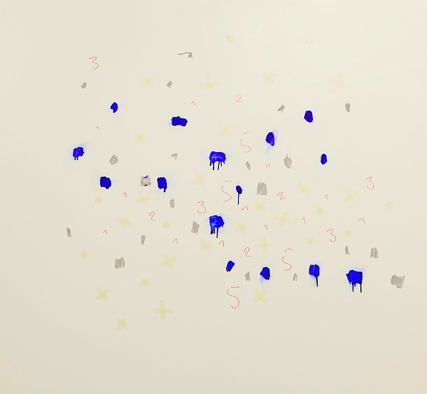 Oleksiy Koval, “4WD”, 2014, 130 x 140 cm, marker, tape on FPY. Photo © Klaus Mauz