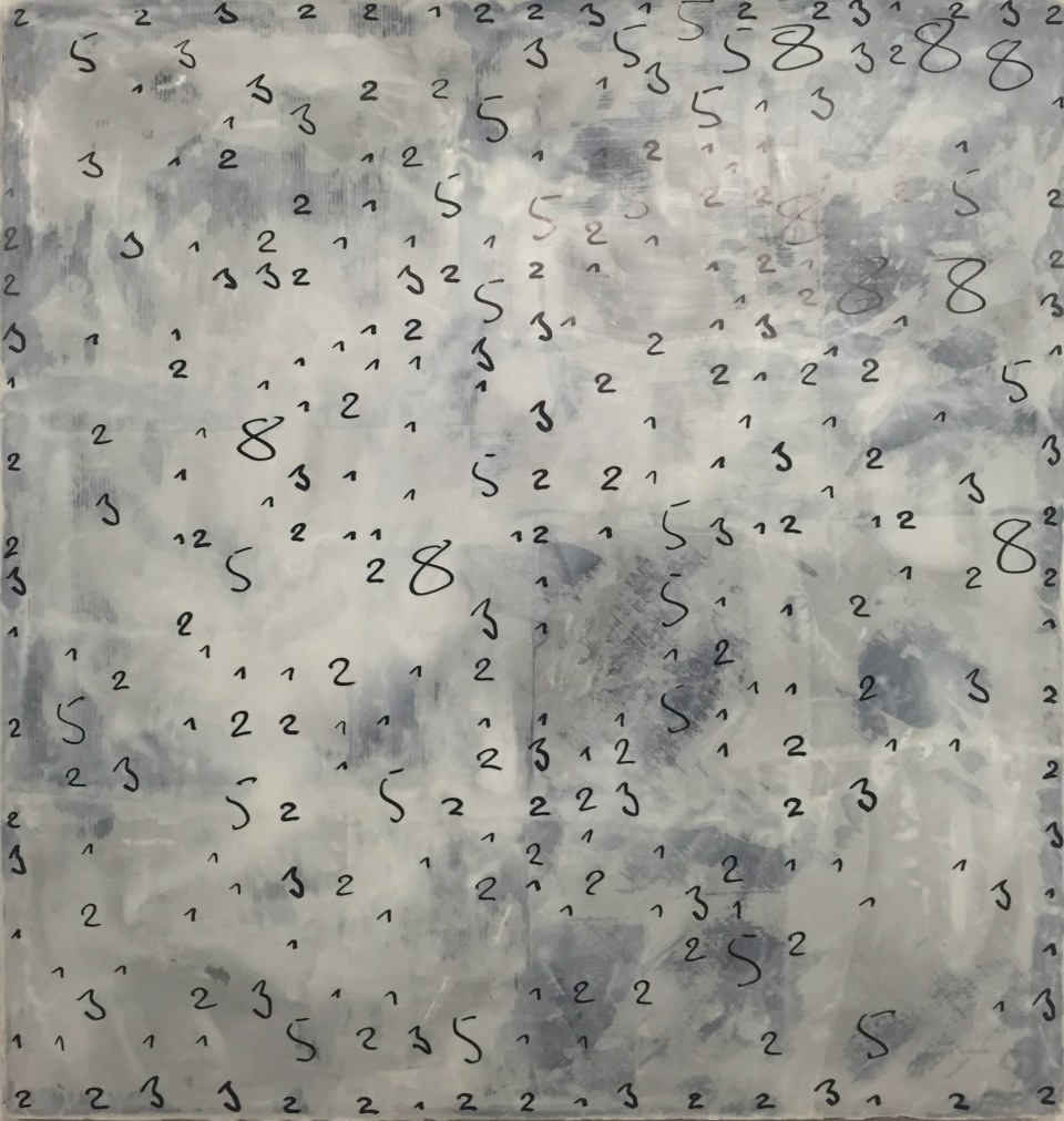 Oleksiy Koval, “Bazar”, 2015, 140 x 130 cm, marker on synthetic material