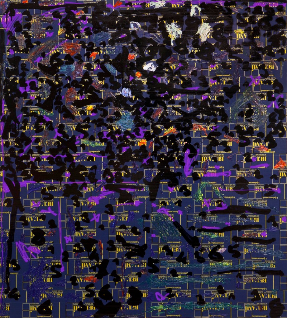 Beyoglu Oleksiy Koval, 2016 100 x 90 cm, marker, tape and oil on FPY Photo © Klaus Mauz