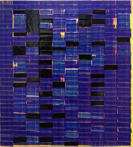 Oleksiy Koval, “GAU”, 2013, 55 x 50 cm, tape and ink on MDF. Photo © Klaus Mauz