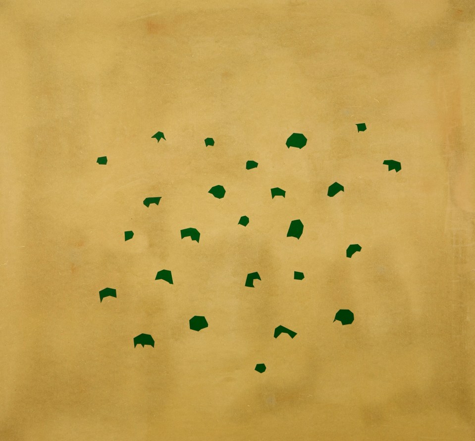 Oleksiy Koval, “Gnade (alternative version)”, 2012, 130 x 140 cm, adhesive foil on MDF. Photo © Klaus Mauz