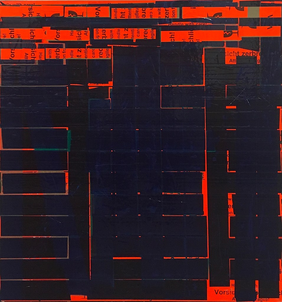 Melancholiker Oleksiy Koval, 2016 65 x 60 cm, tape on FPY