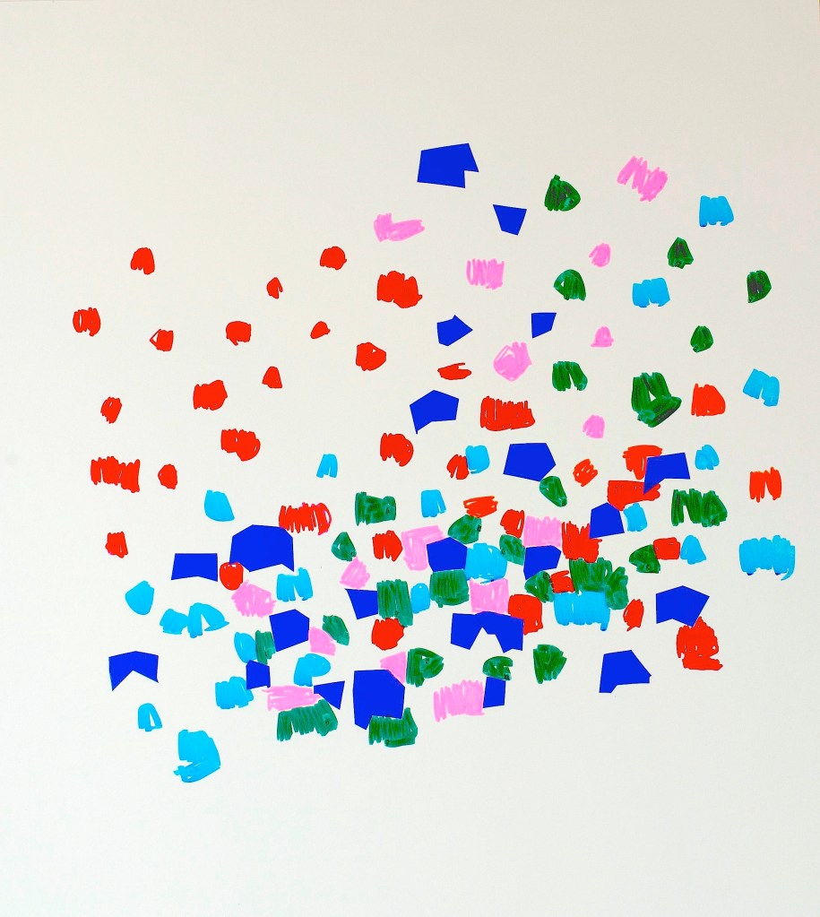 Oleksiy Koval, “Mont Sainte-Victoire”, 2011, 65 x 70 cm, adhesive foil, acrylic on FPY, private collection, Starnberg. Photo © Klaus Mauz