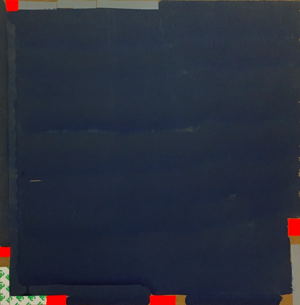 Pentadactyly Oleksiy Koval, 2017 40 x 40 cm, tape, ink on MDF