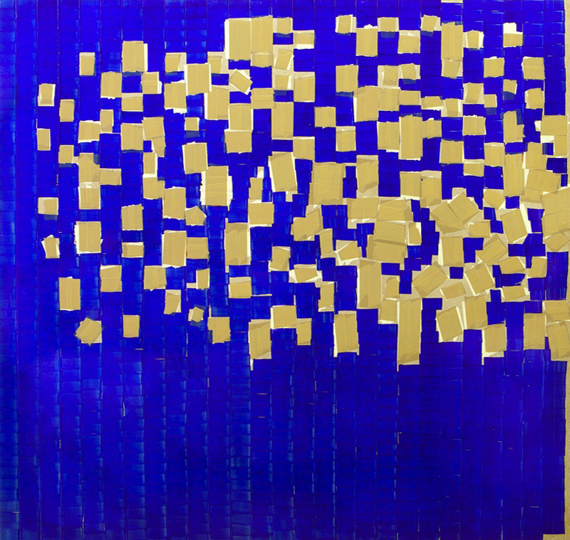 Oleksiy Koval, “Quinta Essentia”, 2013, 130 x 135 cm, marker, tape on MDF. Photo © Klaus Mauz