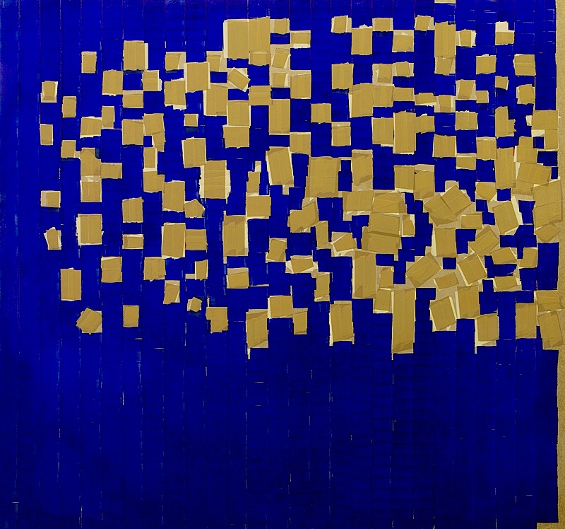 Oleksiy Koval, “Quinta Essentia”, 2013, 130 x 135 cm, marker, tape on MDF. Photo © Klaus Mauz