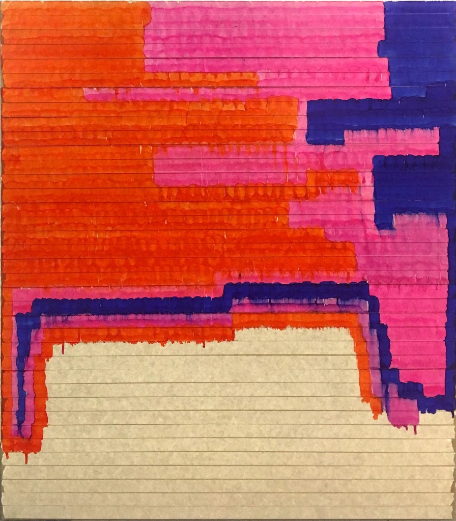 Sanguiniker Oleksiy Koval, 2016 70 x 60 cm, tape, ink on MDF