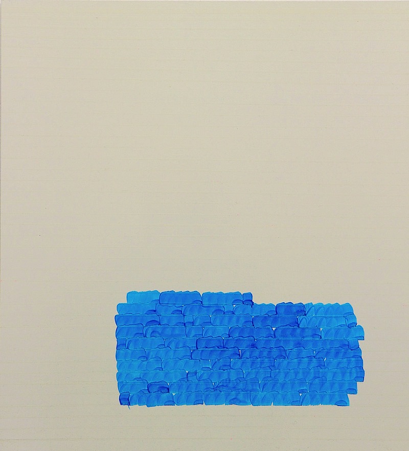Oleksiy Koval, “Schar”, 2012, 55 x 50 cm, marker, packing tape on polyester. Photo © Klaus Mauz