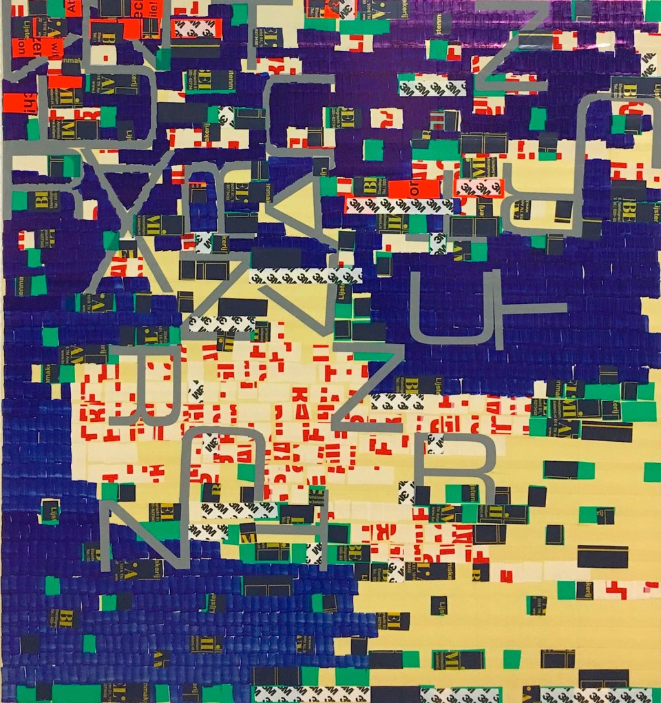 Untitled Oleksiy Koval, 2016 75 x 70 cm, marker, tape, foil on FPY