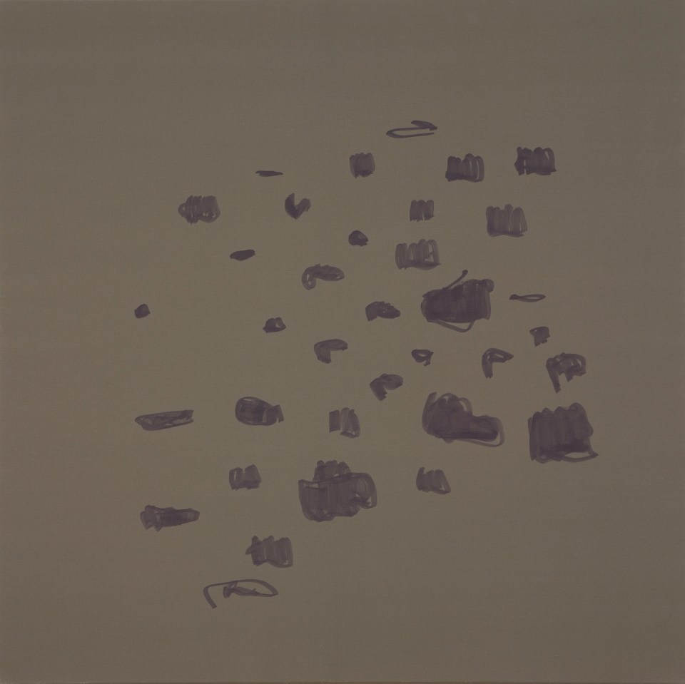 Oleksiy Koval, “Violett”, 2012, 100 x 100 cm, marker on polyester. Photo © Klaus Mauz