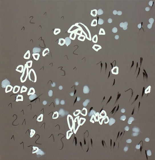 Daniel Geiger, Oleksiy Koval, Kuros Nekouian, Veronika Wenger, “11123”, Munich 2013, mixed media on polyester, 100 x 96 cm. Photo © The Beautiful Formula Collective