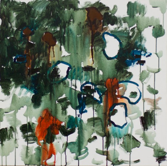 "Tlo", mixed media on canvas, 60 x 60 cm, Tehran, 2013. Daniel Geiger, Oleksiy Koval, Kuros Nekouian, Veronika Wenger. Collection University of Tehran, Iran Photo © The Beautiful Formula Collective.