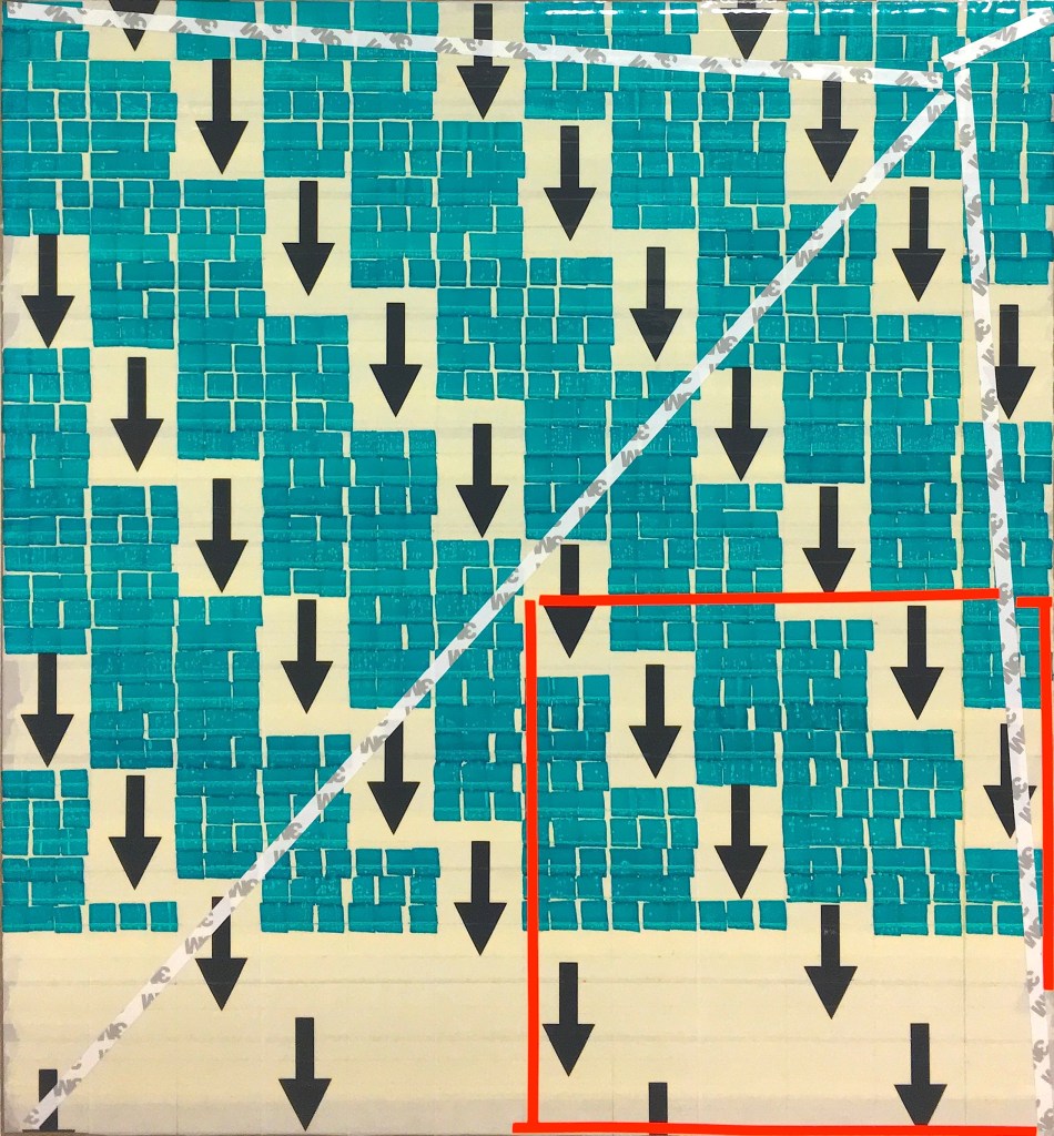 Laphroaig Oleksiy Koval, 2017 70 x 63 cm, tape, marker on MDF