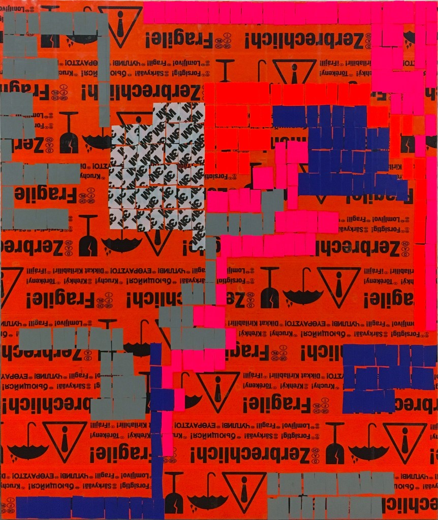 antipodal Oleksiy Koval, 2018 48 x 40 cm, marker, tape on MDF