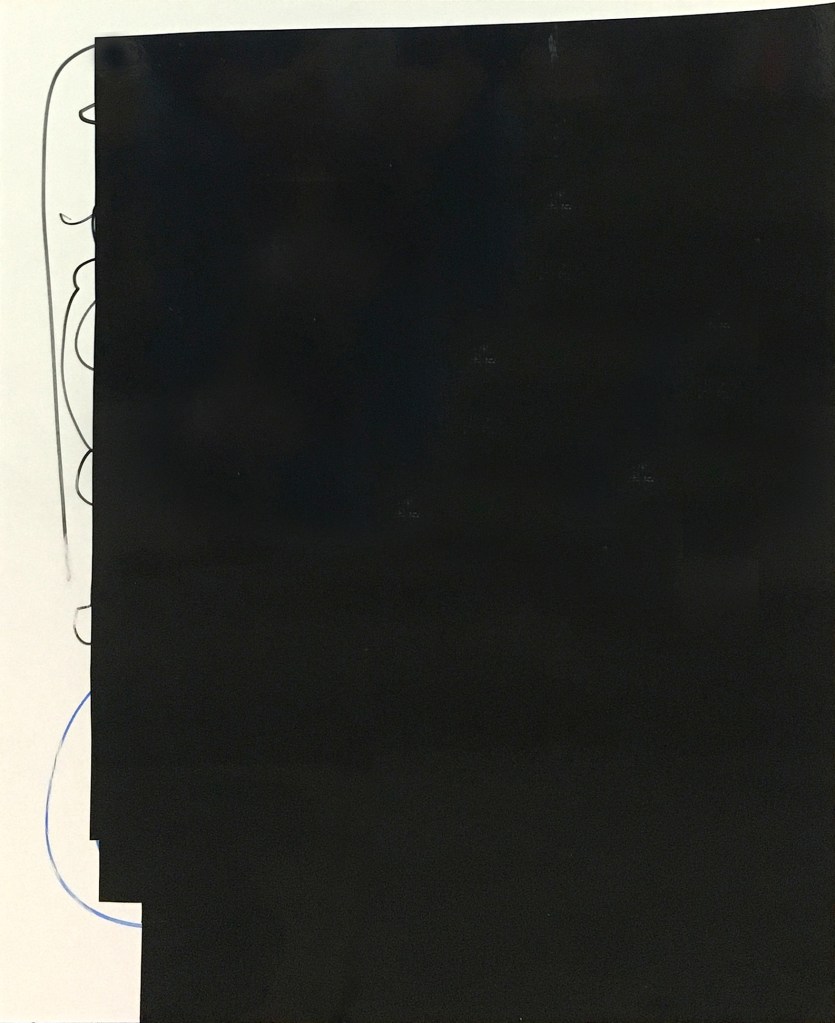 Ebbe Oleksiy Koval, 2018 50 x 40 cm, marker, foil, knife on FPY