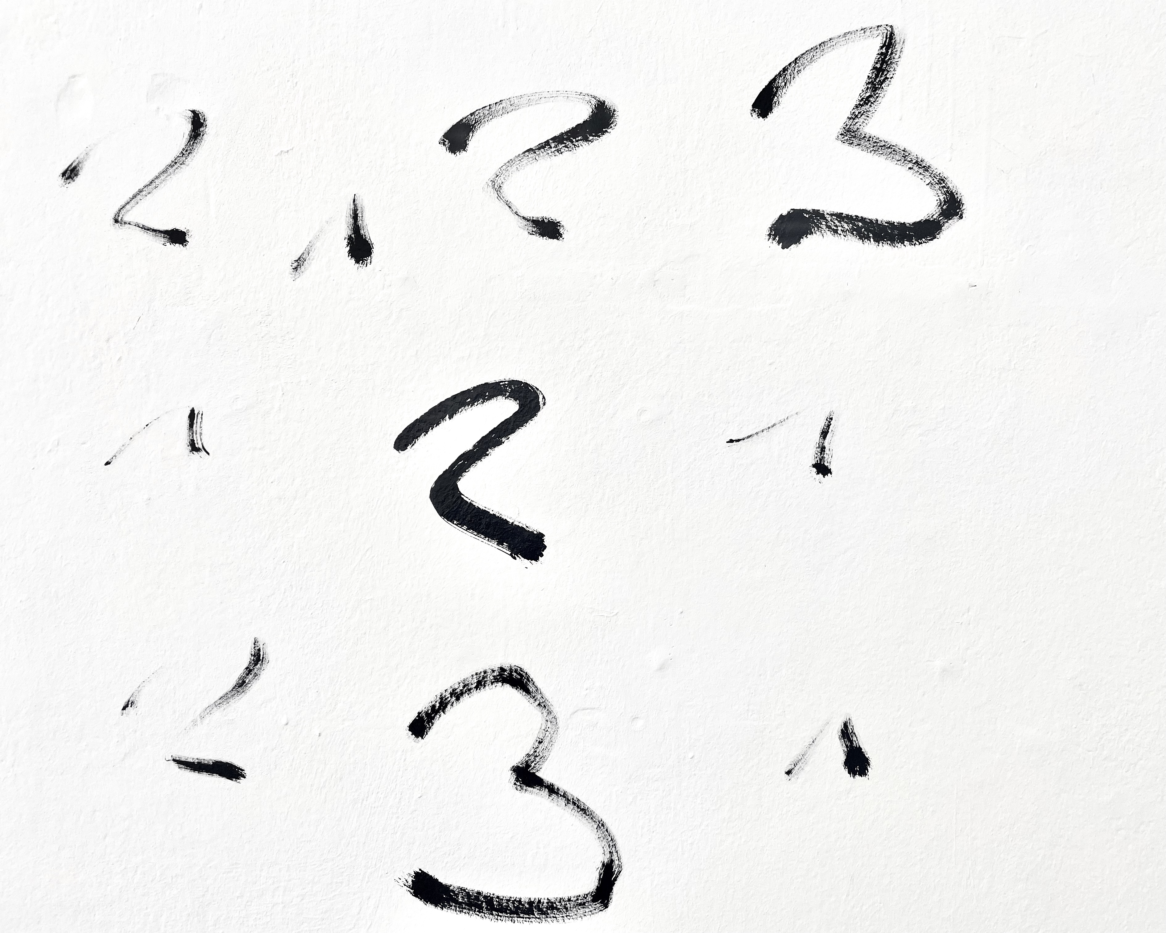 Eins, eins, zwei, drei, fünf
Oleksiy Koval, 2023
340 x 450 cm, ink on wall
Digital Art Space, Munich
Photo: rhythmsection.de