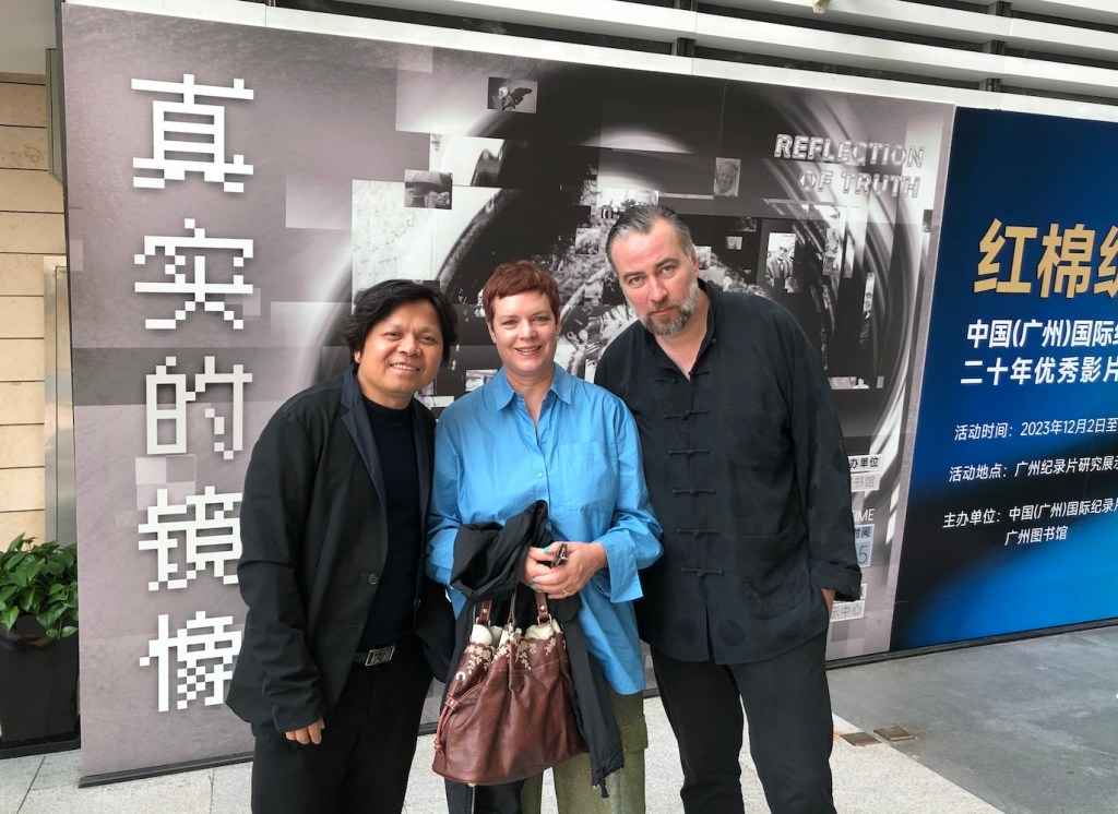 Huang Lihai, Veronika Wenger, Oleksiy Koval
Gunagzhou Library, December 2023. Photo: D-LAB